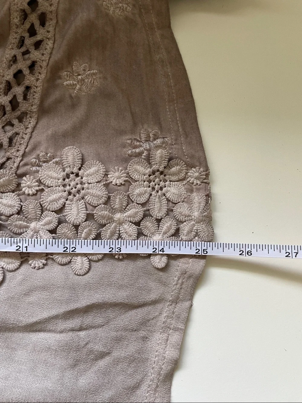 Boho Romantic Floral Appliqué Peasant Blouse Embroidered Mauve Knit Top POL Sm